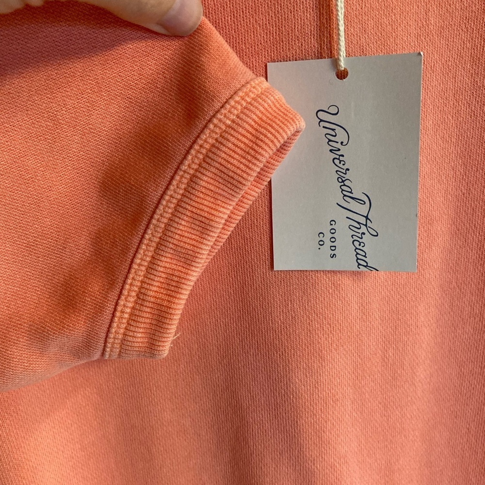 Universal Thread Short Sleeve Sweatshirt Distressed Coloring Orange | XS - Picture 3 of 6